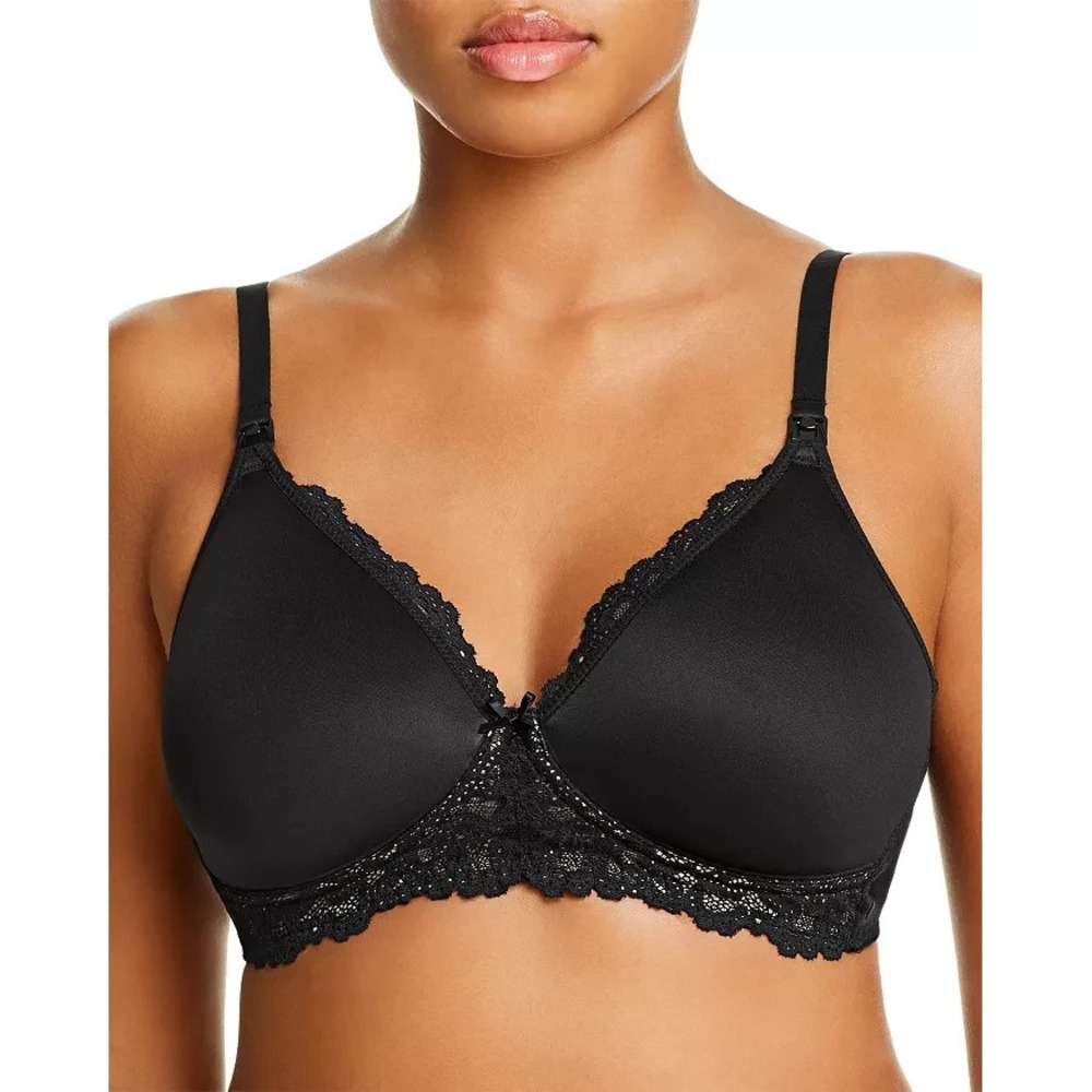Wacoal Women's Wirefree Nursing Bra in‎ Black Size 32DD NEW